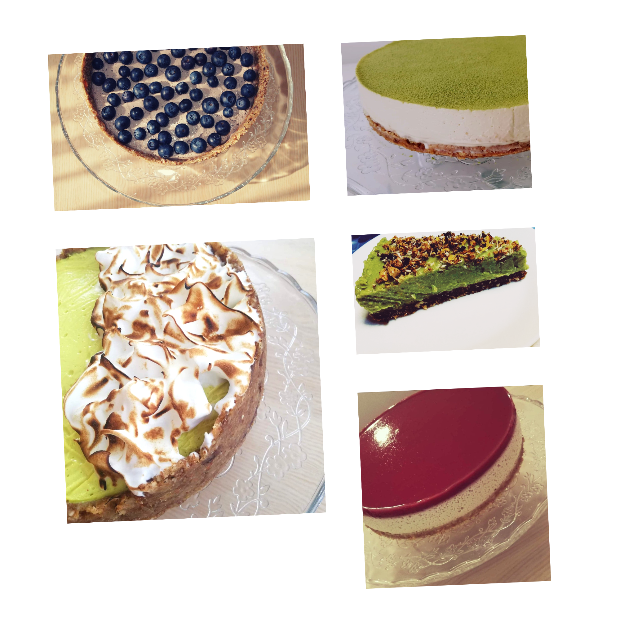 Raw-vegan cakes